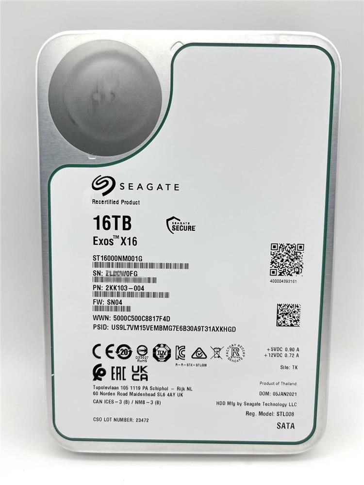 SEAGATESeagate 16TB ST16000NM001G Exos X16 3.5 256M Enterprise SATA Harddisk (Boğaziçi Garantili)8681917514334