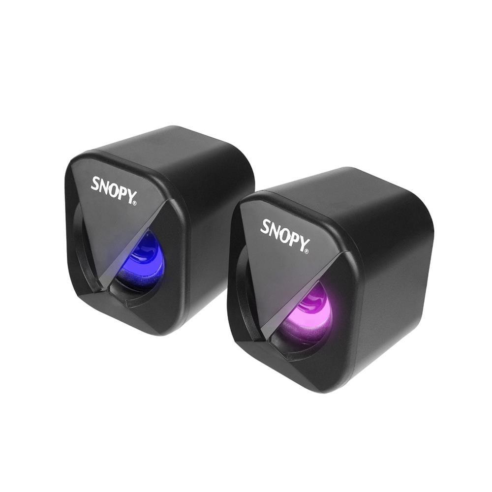 SNOPYSnopy SN-83U 2.0 Mini Led Işıklı 2Wx2CH Siyah USB Gaming Speaker Hoparlör8680096123214