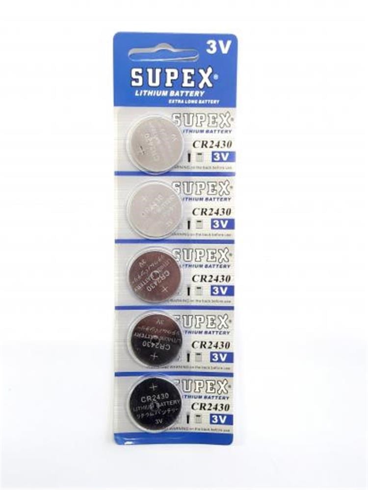 SUPEXSupex CR2430-C5 3V Lityum Düğme Pil 5'li Paket6970670024306