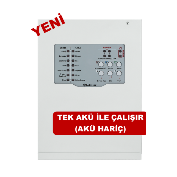 TeknimTeknim TFP-3122 2 Bölgeli Konvansiyonel Yangın Alarm Paneli. Tek Akü ile Çalışır (Akü Hariç) EN54-2/4 SertifikalıTFP-3122