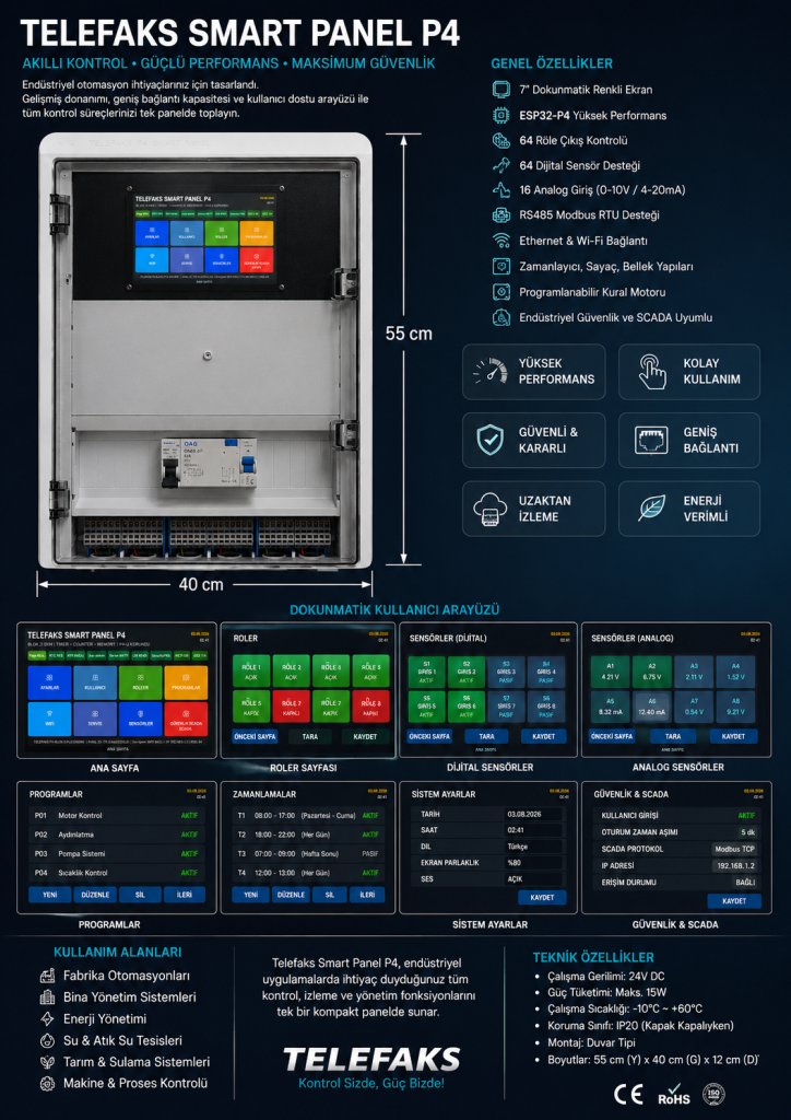 Bill CounterTeleFaks Esp 32 P4 Smart AI Panel14599