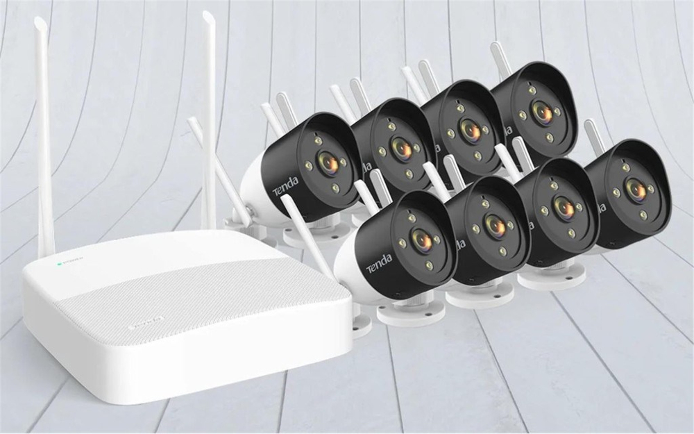 TENDATenda K8W-3TC 8 Kanal NVR Kayıt Cİhazı + 8 Adet Outdor Ip Wifi Bullet Kamera Set6932849434569