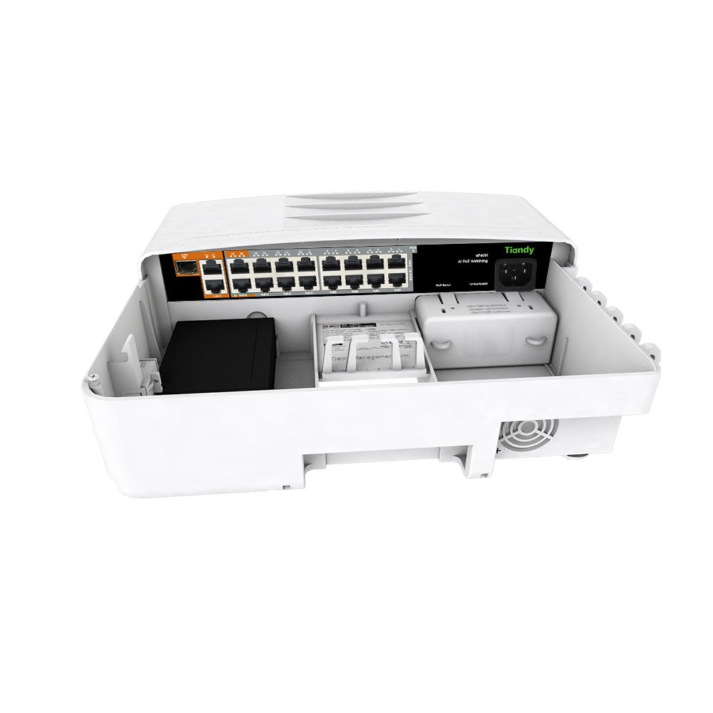 TiandyTiandy HPS-3014E2G-2G1SFP 16 Port Yönetilmeyen Dış ortam Su geçirmez AI POE SwitchHPS-3014E2G-2G1SFP