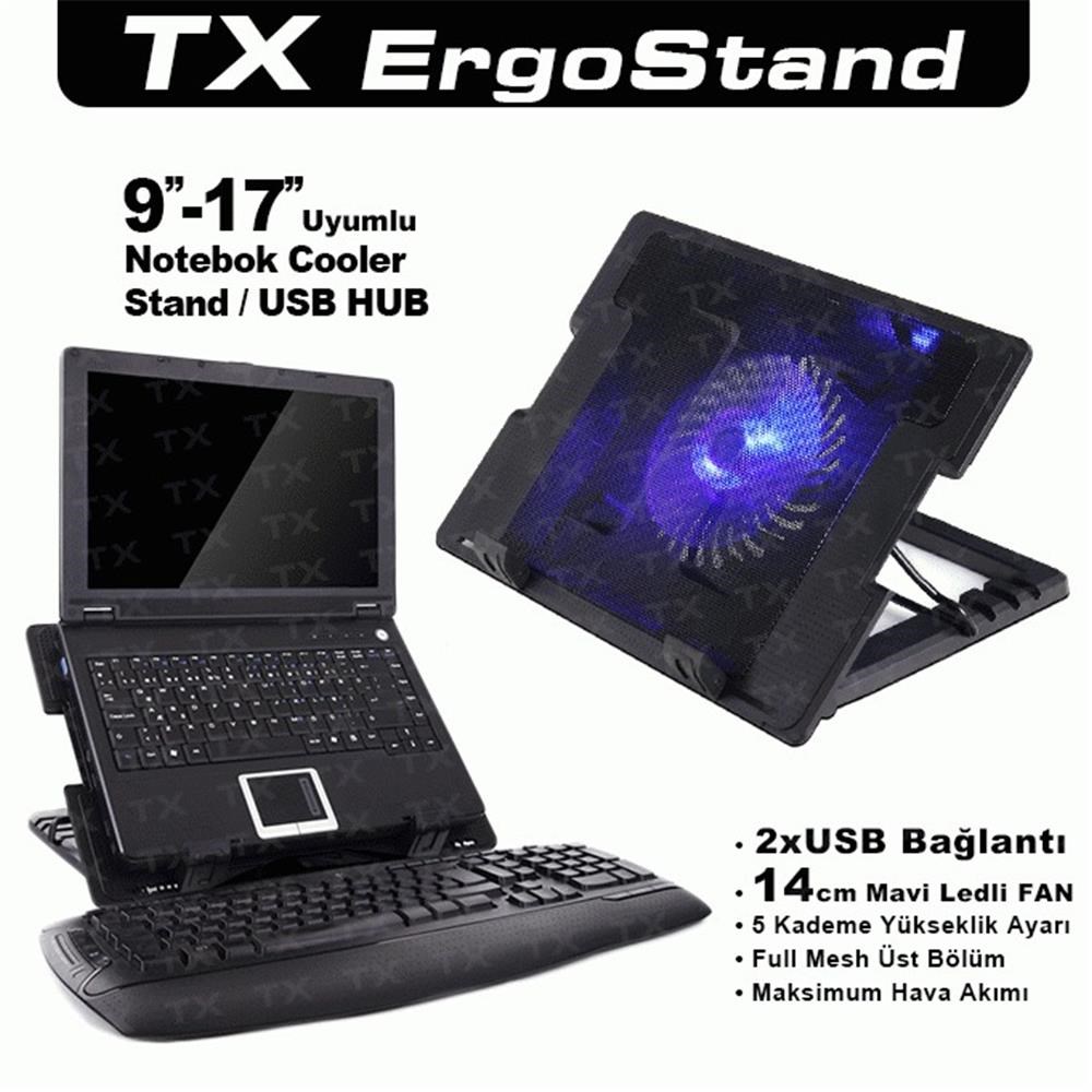 TXTX ACNBERGST  ErgoStand 14cm Led Fan'lı 5 KademeLİ 2xUsb 9
