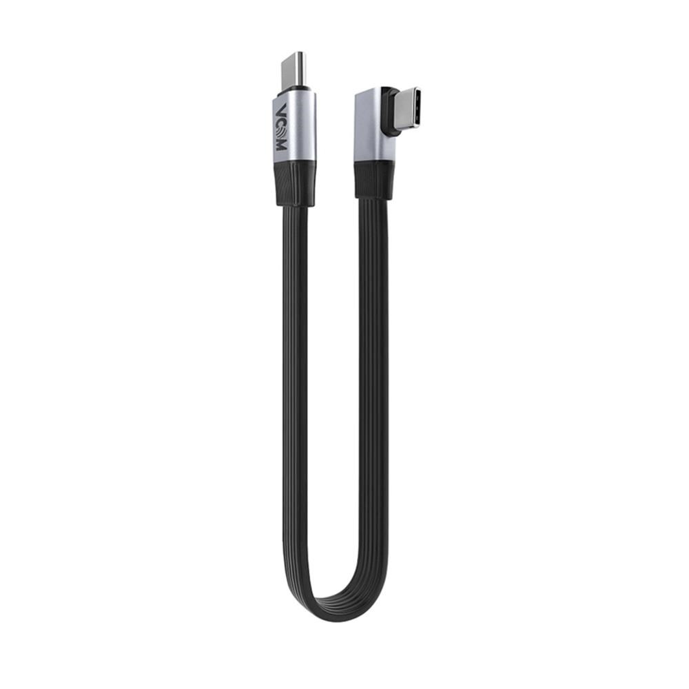 VCOMVcom CU582RA-2.0 Type-C USB4 V2 90 Derece Düz 2.0m Şarj Kablosu4895182218888