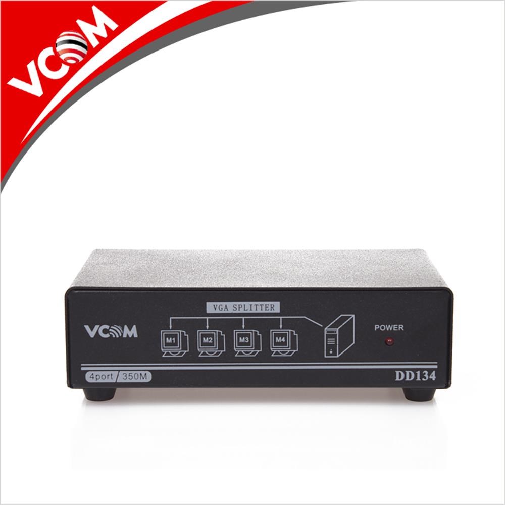 VCOMVcom DD134 1-4 Port 350MHZ Metal Vga Splitter4895182248663