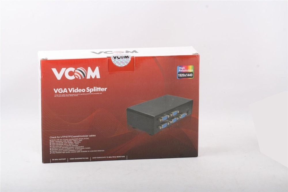 VCOMVcom DD138 1-8 Port 350MHZ Metal Vga Splitter4895182248670