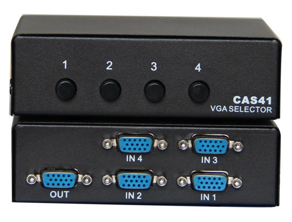 VCOMVcom DD174 4-1 Port Manuel 350MHz Metal Vga Switch4895182248915