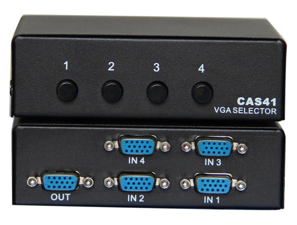 VCOMVcom DD174 4-1 Port Manuel 350MHz Metal Vga Switch4895182248915
