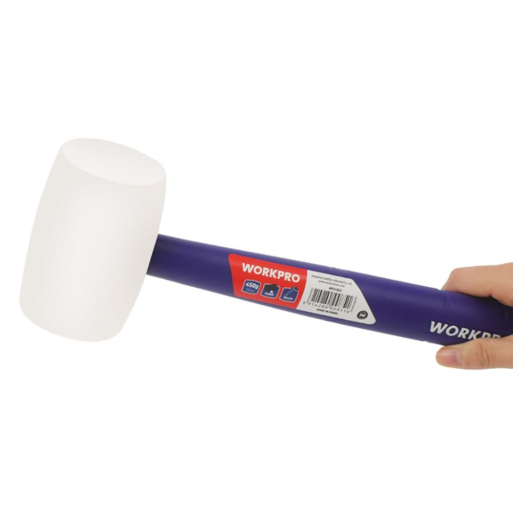 WorkproWORKPRO WP241040 57mm 450Gr PVC PP Saplı Beyaz Kauçuk TokmakWP241040