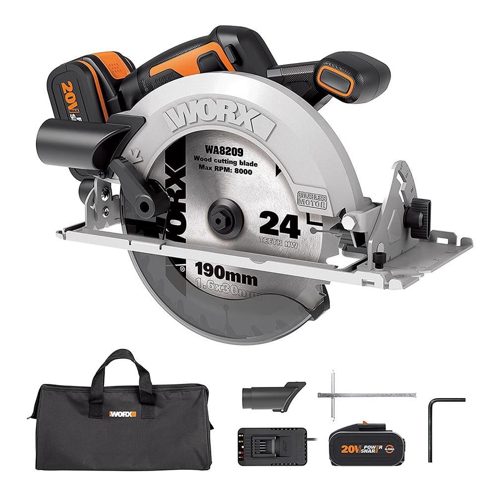 WorxWORX WX520 20Volt 4.0Ah. Li-ion Kömürsüz Profesyonel Daire TestereWX520