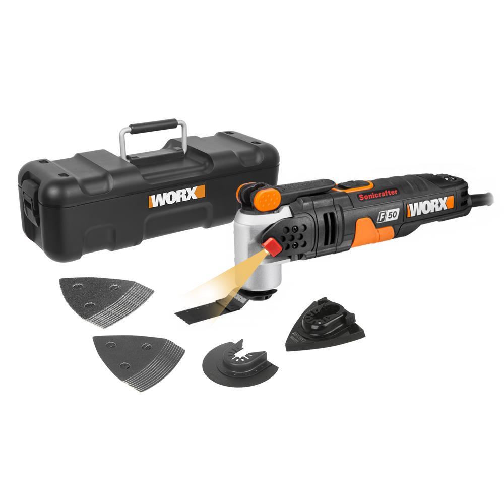 WorxWORX WX681 450Watt Profesyonel Çok Amaçlı Devir Ayarlı Kesme Raspalama ve Zımpara + 39 Adet AksesuarWX681