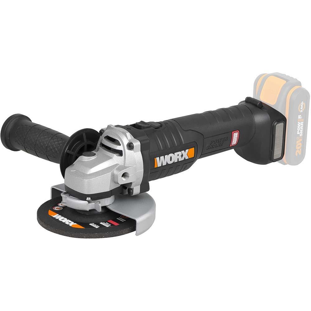 WorxWORX WX812.9 20Volt 125mm Kömürsüz Profesyonel Avuç Taşlama (Akü Dahil Değildir)WX812.9