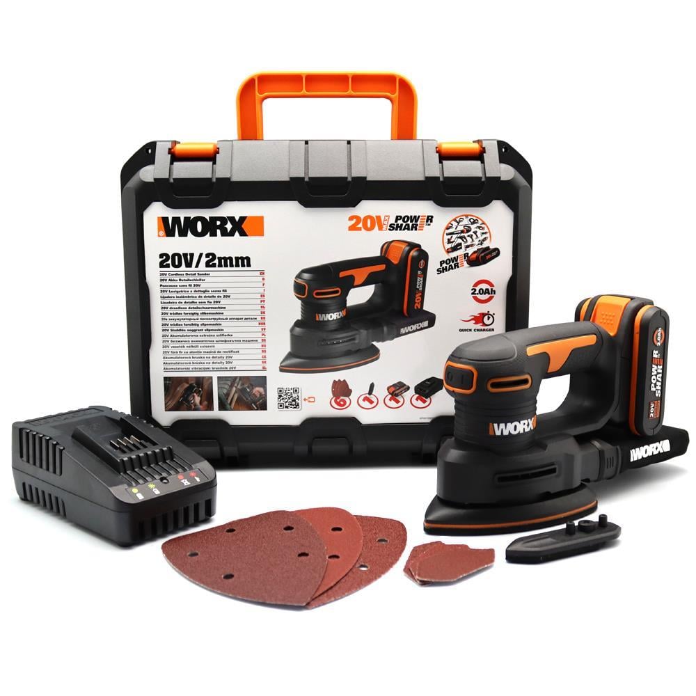 WorxWORX WX822 20Volt 2.0Ah. Li-ion Şarjlı Profesyonel Üçgen Mouse ZımparaWX822