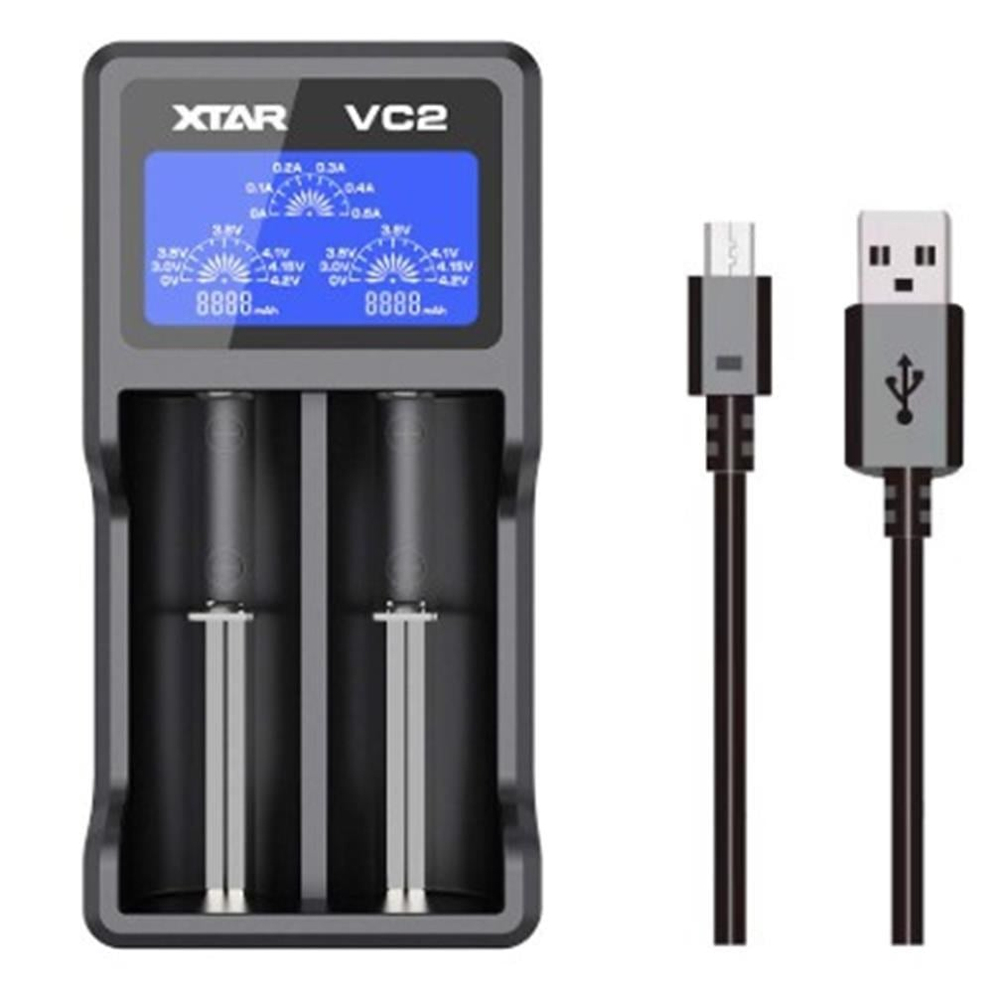 XTARXtar VC2 Evrensel Li-Ion Pil Şarj Cihazı – 2 Yuvalı6952918320388