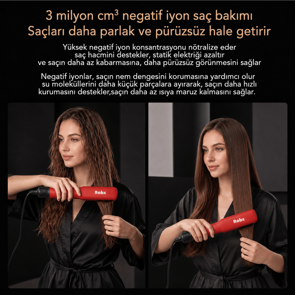 Robx Airflow Islak Ve Kuru Hava Üflemeli Saç Düzleştirici