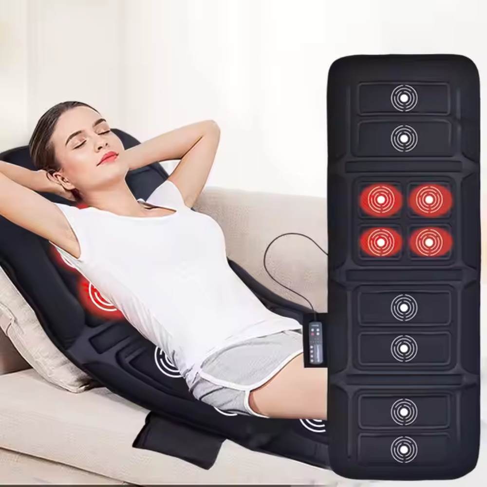 Robx S607 Titreşimli Elektrikli Isıtmalı 10 Seviyeli Motor Rahatlatıcı Masaj Yatağı