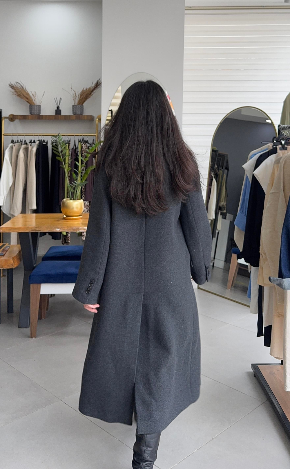 Oversize Premium Antrasit Kaban