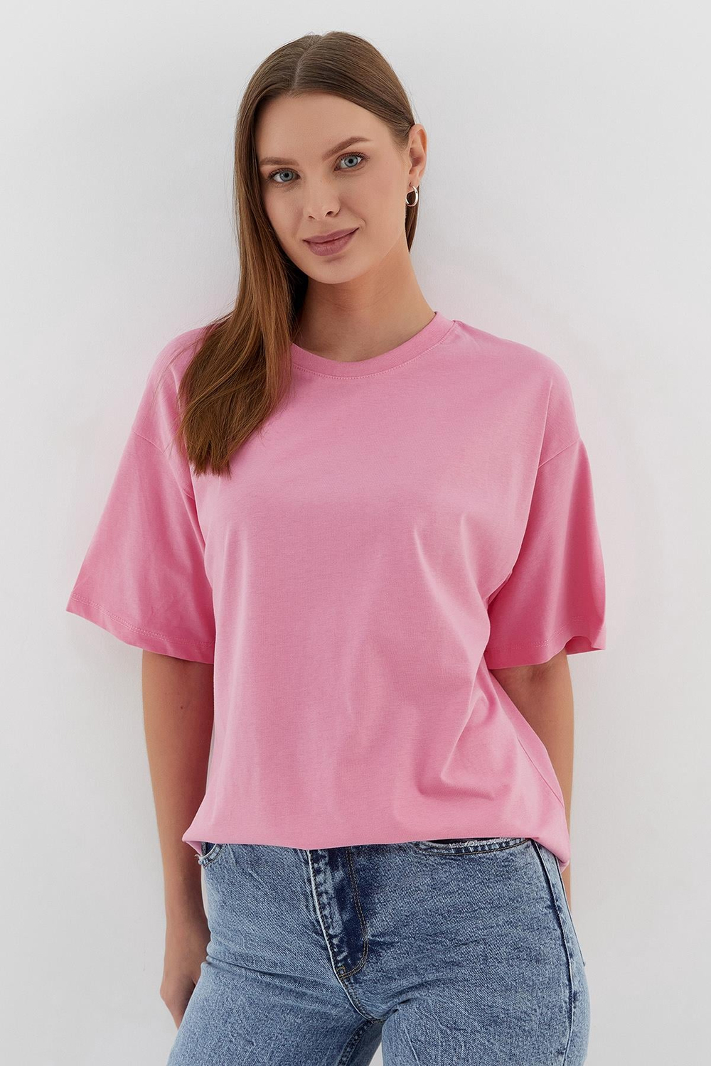 Basic Oversize Tshirt PEMBE