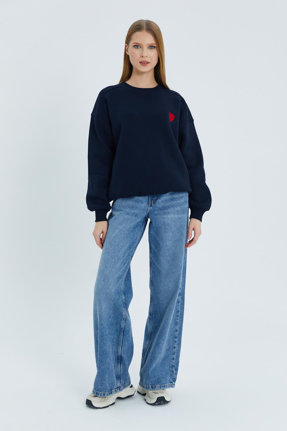 Kalp Nakışlı Sweatshirt LACI