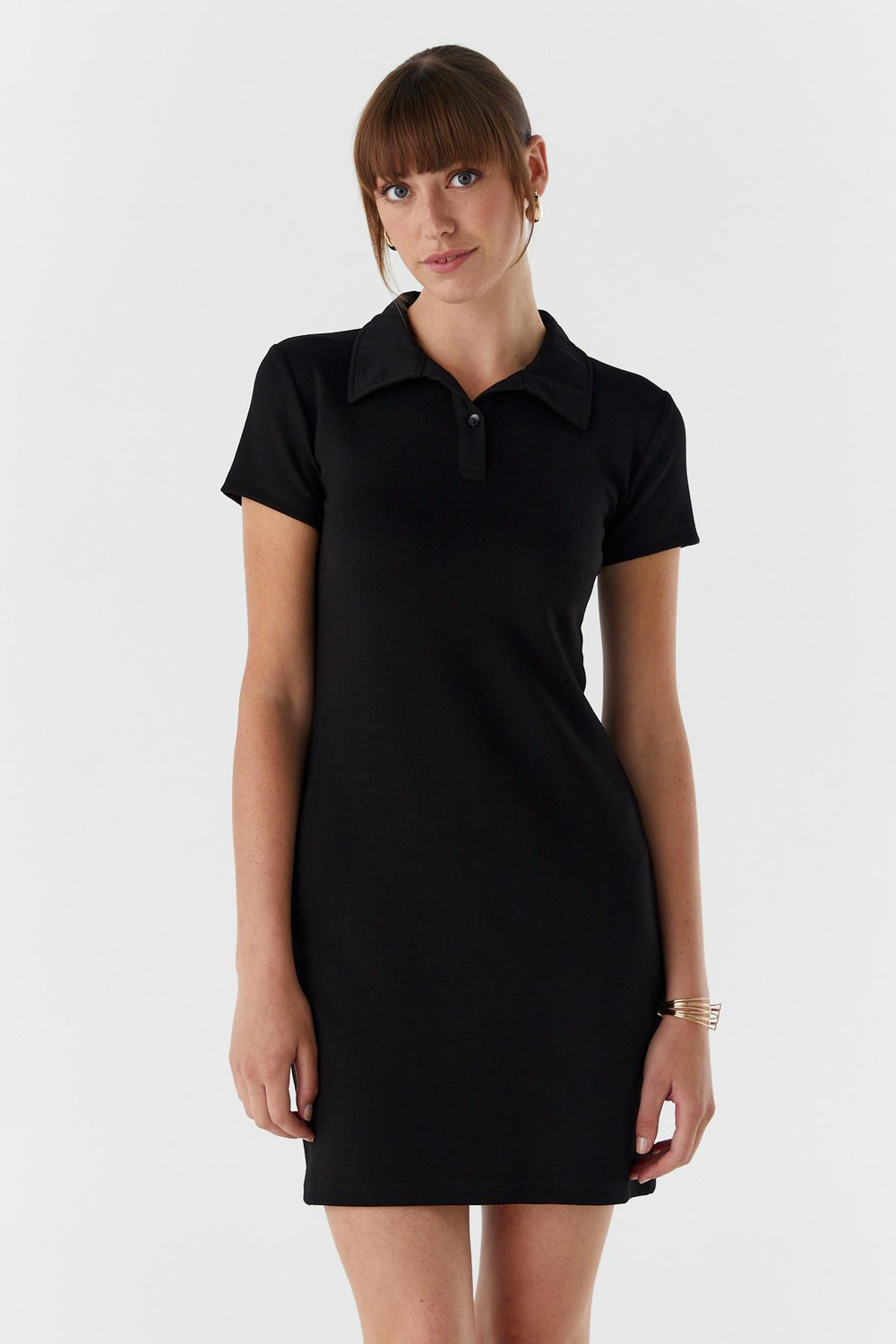 Polo Yaka Elbise SIYAH