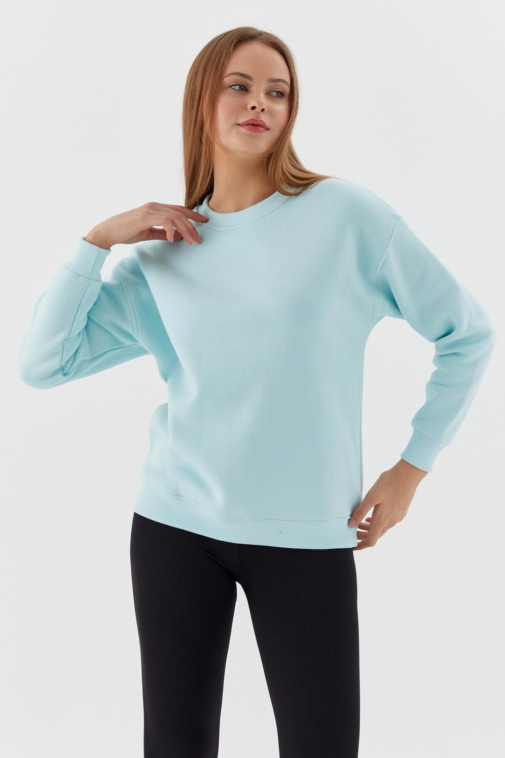 Üç İplik Şardonlu Sweatshirt A.MAVI