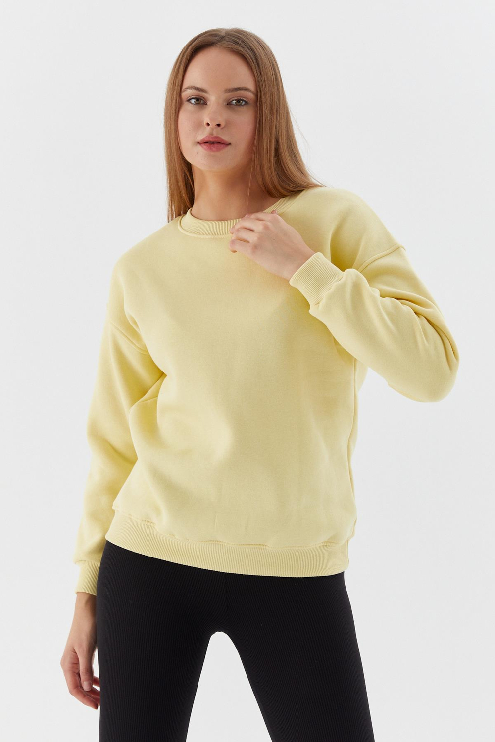 Üç İplik Şardonlu Sweatshirt A.SARI