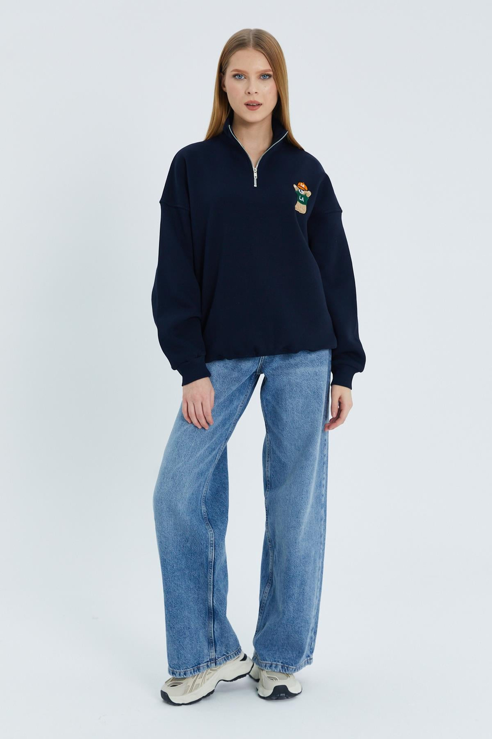 Yakası Fermuarlı Sweatshirt LACI