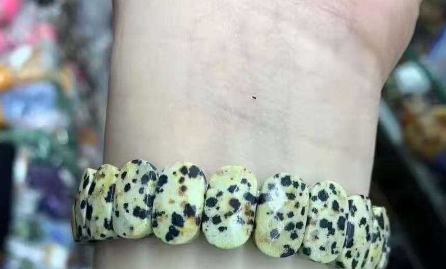 Jasper ( Dalmaçyalı ) Doğaltaş Roleks ( Rolex ) Özel Kesim Bileklik  
