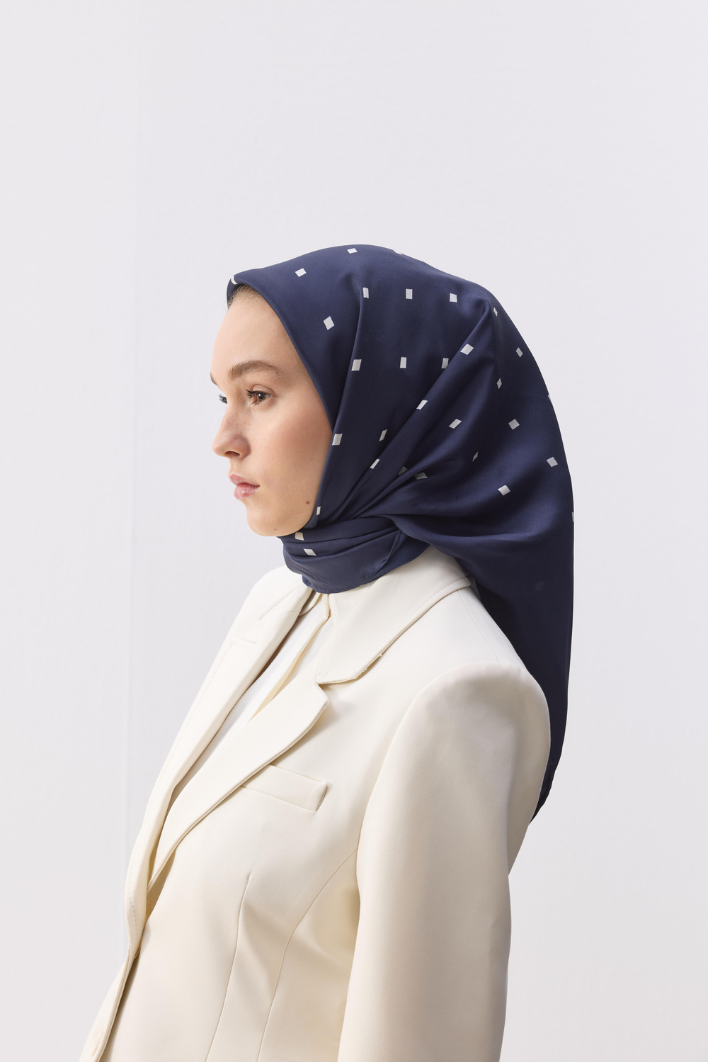 Navy Blue Silk