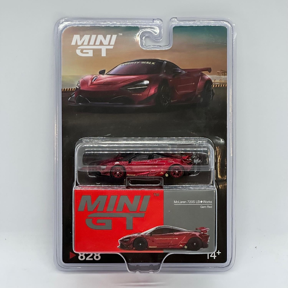 CHASE - Mini GT 1/64 McLaren 720S LB-WORKS Gern Red - Blister Paket MGT00828-BL