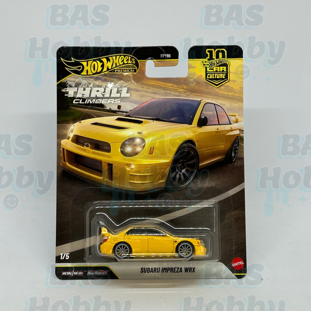(HATALI) Hot Wheels Premium Car Culture Thrill Climbers - Subaru Impreza WRX