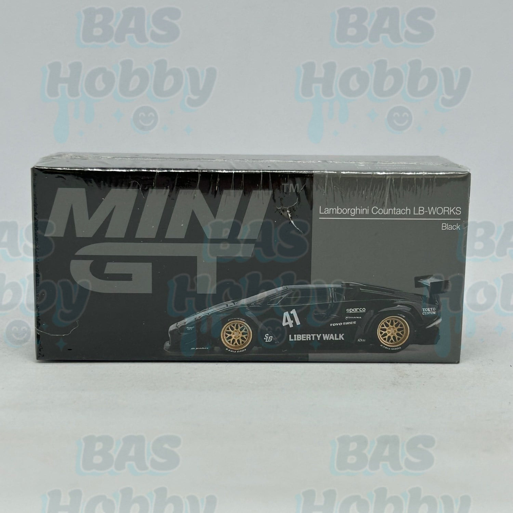 (HATALI) Mini GT 1/64 Lamborghini Countach LB-Works Black MGT01081