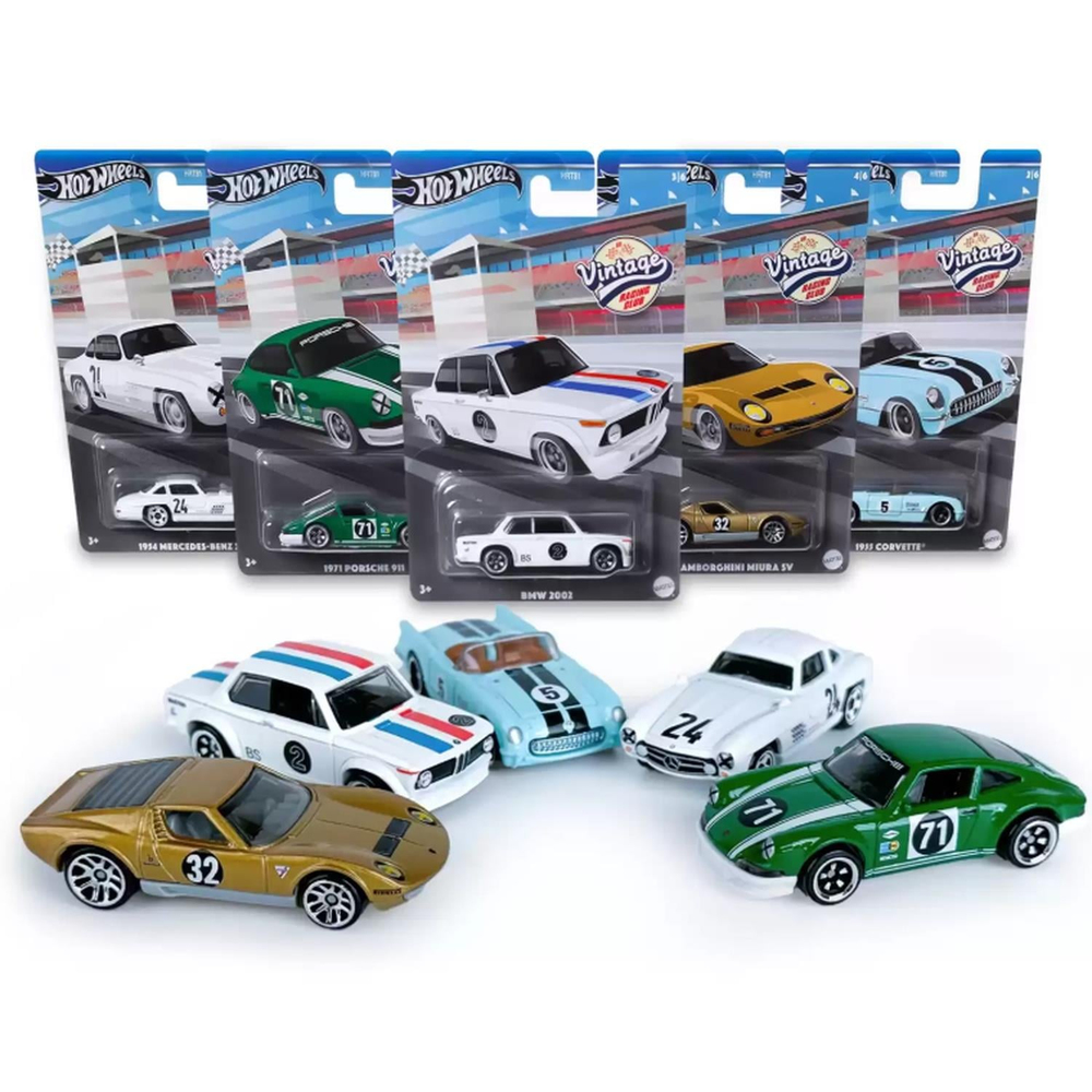 Hot Wheels Uzun Kart Set - Vintage Racing Club Mix-1