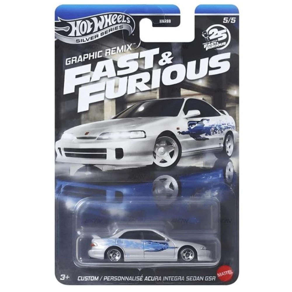 Hot Wheels Uzun Kart Tekli Fast&Furious Graphic Remix - Acura Integra Sedan