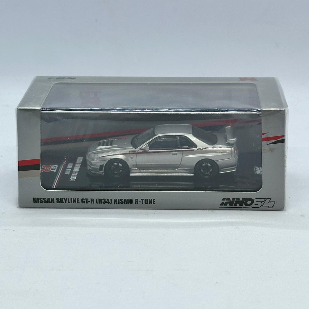 INNO64 1/64 Nissan Skyline GT-R (R34) Nismo R-Tune Silver IN64-R34RT-SIL
