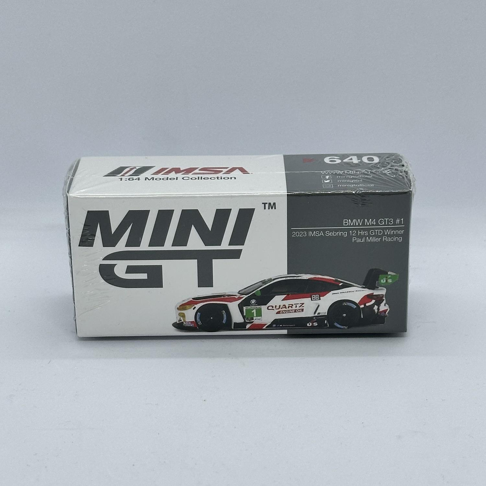 Mini GT 1/64 BMW M4 GT3 #1 IMSA 2023 Sebring 12 Hrs GTD Winner MGT00640