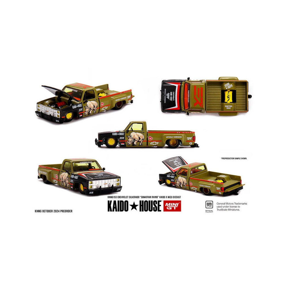 Mini GT 1/64 Chevrolet Silverado “Sumatran Rhino” KAIDO x MIZU Diecast KHMG153