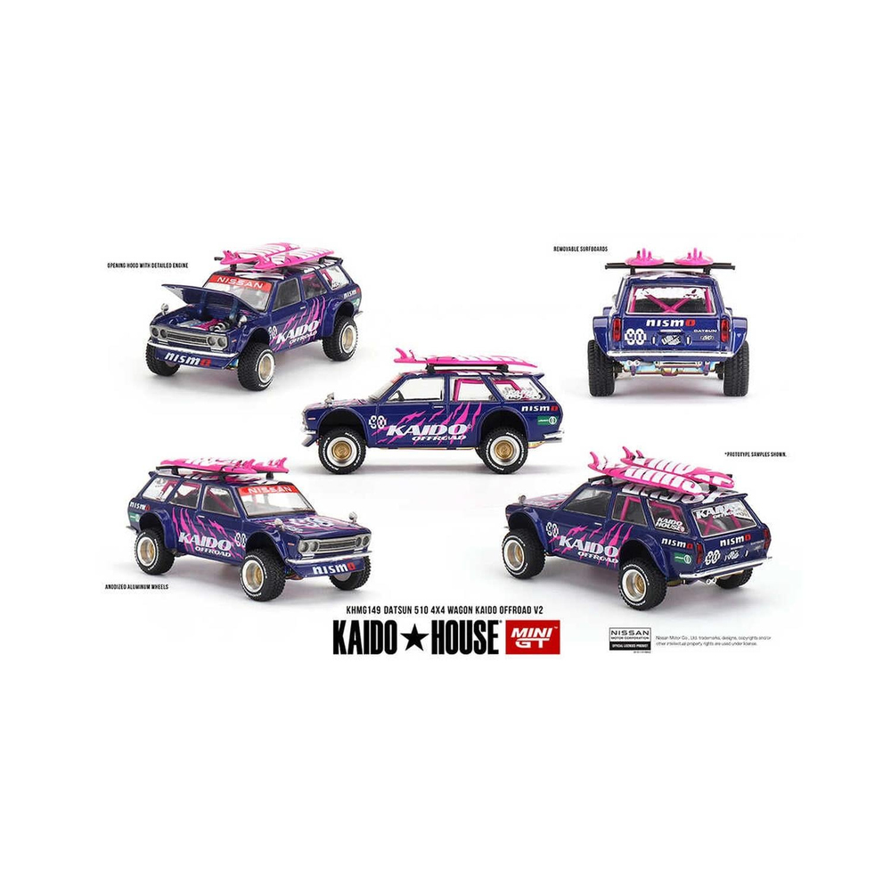 Mini GT 1/64 Datsun 510 4x4 Wagon Kaido Offroad V2 KHMG149