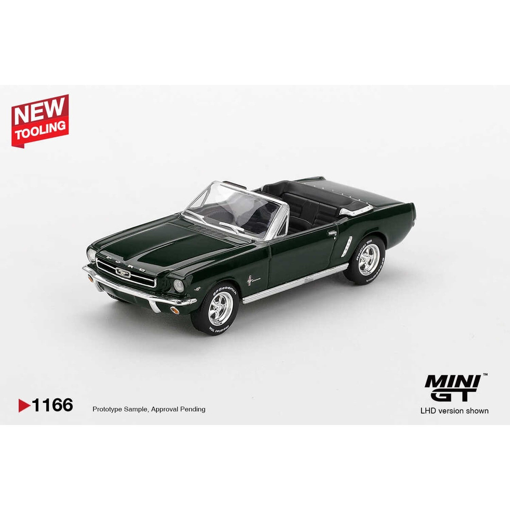 Mini GT 1/64 Ford Mustang Convertible 1964 Highland Green MGT01166