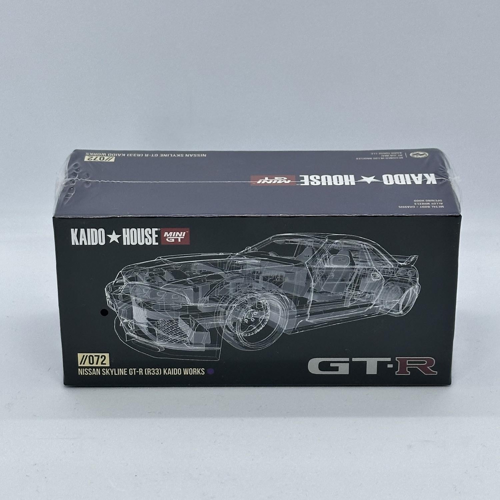 Mini GT 1/64 KaidoHouse Nissan GT-R R33 Kaido Works V1 Purple -KHMG072