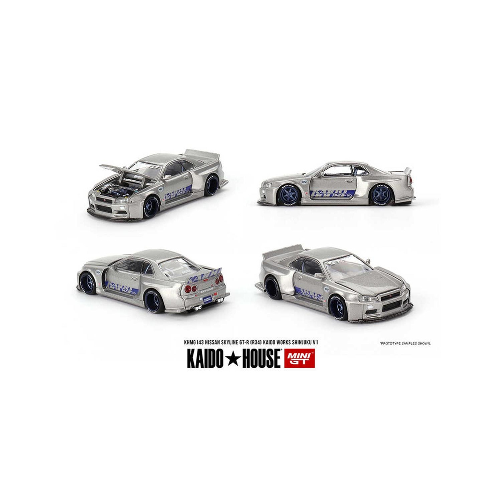 Mini GT 1/64 KaidoHouse Nissan Skyline GT-R (R34) Kaido Works SHINJUKU V1 KHMG143