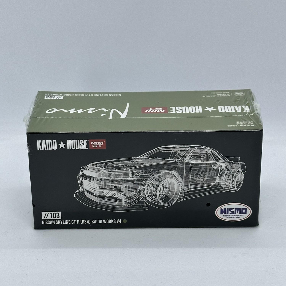 Mini GT 1/64 KaidoHouse Nissan Skyline GT-R R34 Kaido Works V4  KHMG103