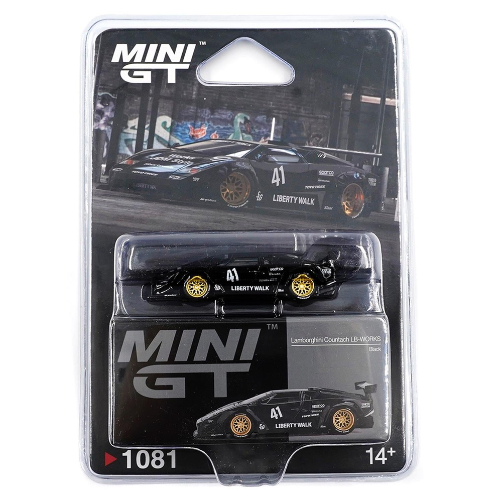 Mini GT 1/64 Lamborghini Countach LB-WORKS Black MGT01081-BL