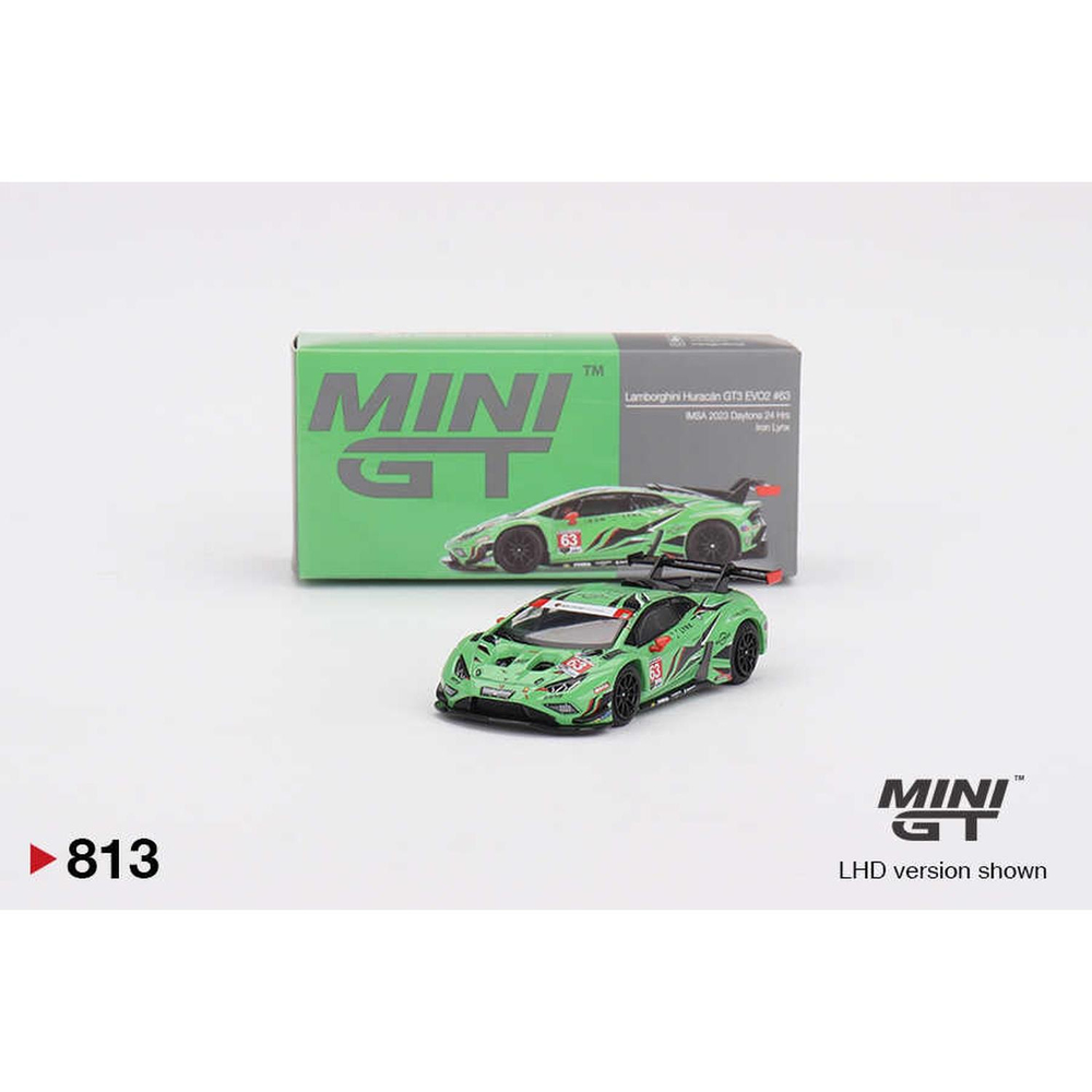 Mini GT 1/64 Lamborghini Huracán GT3 EVO2 Iron Lynx IMSA 2023 Daytona 24 Hrs MGT00813
