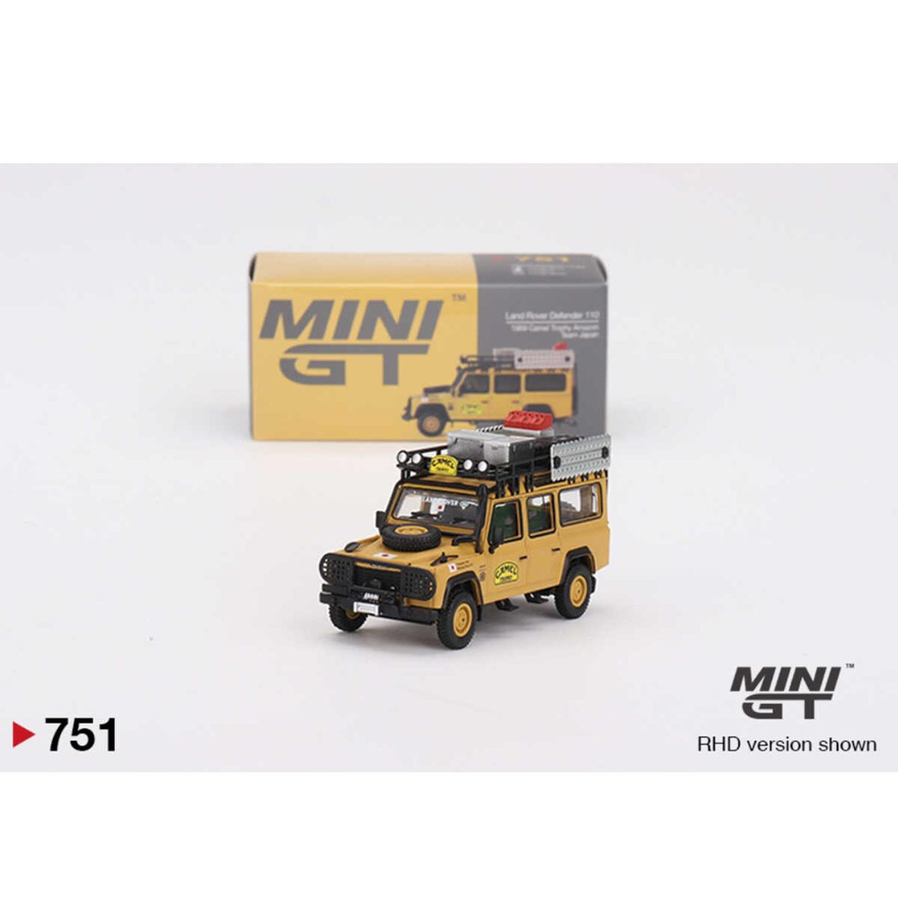 Mini GT 1/64 Land Rover Defender 110 1989 Camel Trophy Amazon Team Japan MGT00751