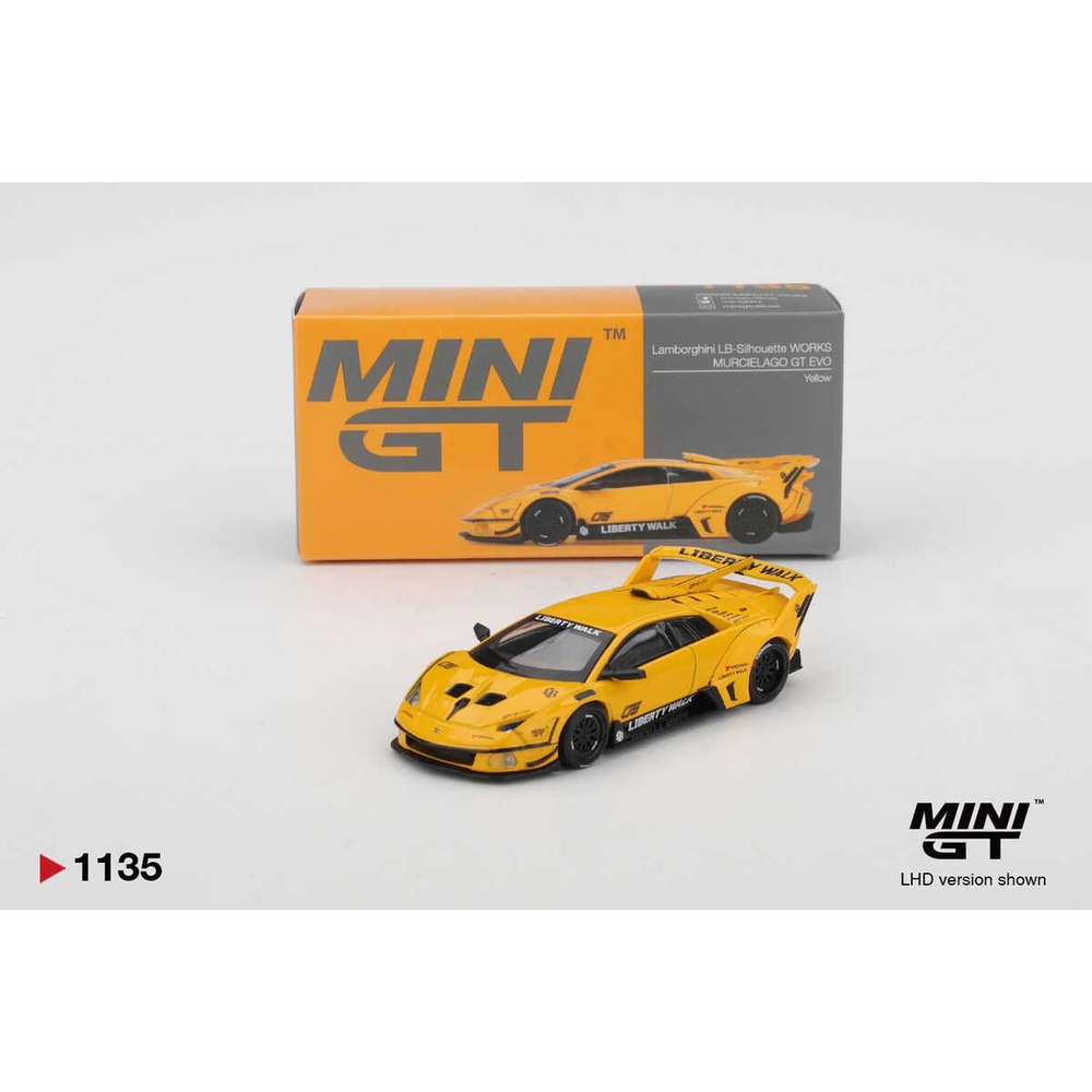 Mini GT 1/64 LB-Silhouette WORKS MURCIELAGO GT Evo Yellow MGT01135