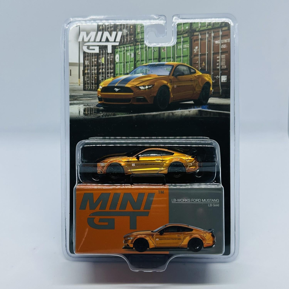 Mini GT 1/64 LB-WORKS FORD MUSTANG LB Gold - Blister Paket MGT00847-BL