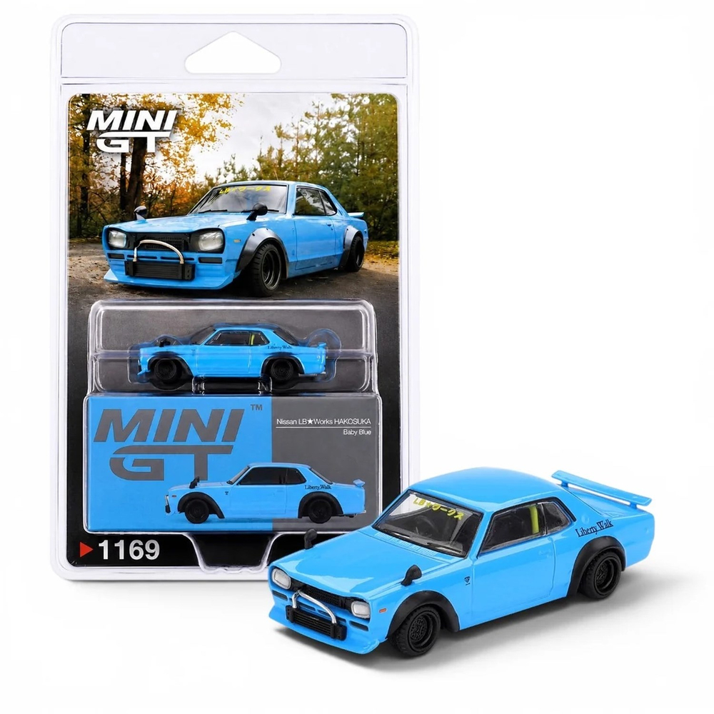 Mini GT 1/64 Nissan LB?Works HAKOSUKA Baby Blue - Blister Paket MGT01169-BL