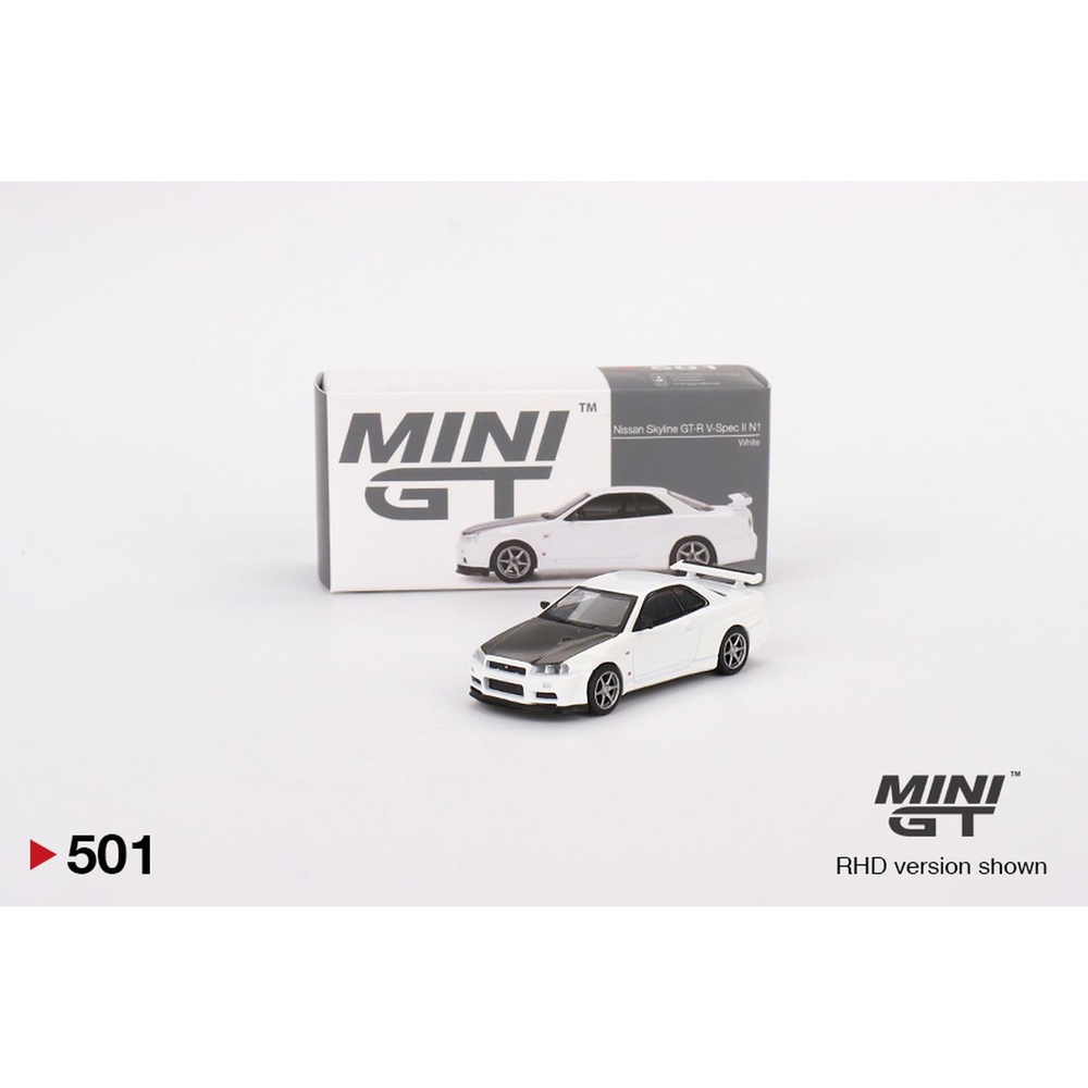 Mini GT 1/64 Nissan Skyline GT-R (R34) V-Spec II N1 White MGT00501
